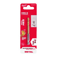 Свердло по металу RedHEX SHOCKWAVE™ HSS-TiN MILWAUKEE, діаметр 4,8х78х29мм