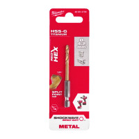 Свердло по металу RedHEX SHOCKWAVE™ HSS-TiN MILWAUKEE, діаметр 4,2х74х28мм
