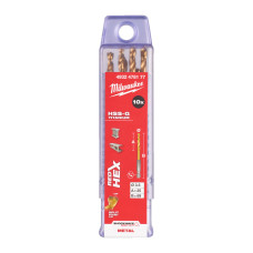 Свердло по металу RedHEX SHOCKWAVE HSS-TiN MILWAUKEE, діаметр 3,5х69х25мм, (10шт), пластикова коробка