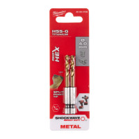 Свердло по металуRedHEX SHOCKWAVE™ HSS-TiN MILWAUKEE, діаметр 4,0х71,5х26мм, (2шт)