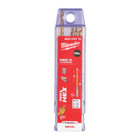 Свердло по металу RedHEX SHOCKWAVE™ HSS-TiN MILWAUKEE, діаметр 3,0х65х23мм, (10шт), пластикова коробка