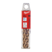 Свердло по металу HSS-Co MILWAUKEE DIN338, діаметр 6,8х109х69мм, (5шт), пластикова коробка