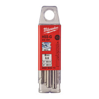Свердло по металу HSS-G MILWAUKEE DIN1897, діаметр 5,5х66х28мм, скорочене, (10шт), пластикова коробка