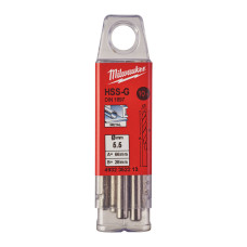 Свердло по металу HSS-G MILWAUKEE DIN1897, діаметр 5,5х66х28мм, скорочене, (10шт), пластикова коробка