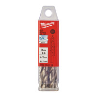 Свердло по металу HSS-G MILWAUKEE DIN1897, діаметр 8,5х79х37мм, скорочене, (5шт), пластикова коробка