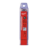 Свердло по металу THUNDERWEB HSS-G MILWAUKEE DIN338, діаметр 6,5x101х63мм, (10шт), пластикова коробка
