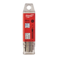 Свердло по металу HSS-G MILWAUKEE DIN1897, діаметр 3,7х52х20мм, скорочене, (10шт), пластикова коробка