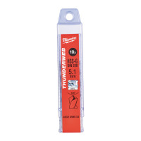 Свердло по металу THUNDERWEB HSS-G MILWAUKEE DIN338, діаметр 5,1х86х52мм, (10шт), пластикова коробка