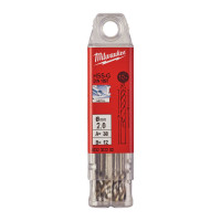 Свердло по металу HSS-G MILWAUKEE DIN1897, діаметр 2,0х38х10мм, скорочене, (10шт), пластикова коробка