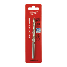 Свердло по металу THUNDERWEB HSS-G MILWAUKEE DIN338, діаметр 8,0x117х75мм