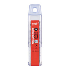Свердло по металу THUNDERWEB HSS-G MILWAUKEE DIN338, діаметр 3,3х65х36мм, (10шт), пластикова коробка