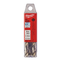 Свердло по металу HSS-G MILWAUKEE DIN1897, діаметр 10,0х89х43мм, скорочене, (5шт), пластикова коробка
