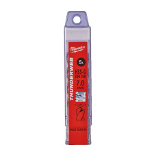 Свердло по металу THUNDERWEB HSS-G MILWAUKEE DIN338, діаметр 7,0x109х69мм, (5шт), пластикова коробка