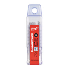 Свердло по металу THUNDERWEB HSS-G MILWAUKEE DIN338, діаметр 1,9х46х22мм, (10шт), пластикова коробка