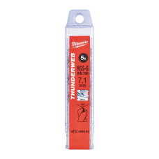 Свердло по металу THUNDERWEB HSS-G MILWAUKEE DIN338, діаметр 7,1х109х69мм, (5шт), пластикова коробка