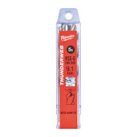 Свердло по металу THUNDERWEB HSS-G MILWAUKEE DIN338, діаметр 9,1х125х81мм, (5шт), пластикова коробка