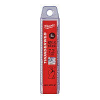 Свердло по металу THUNDERWEB HSS-G MILWAUKEE DIN338, Ø7,2x109х69мм, (5шт), пластикова коробка