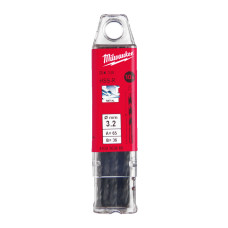 Свердло по металу HSS-R MILWAUKEE DIN338, діаметр 3,2х65х36мм, (10шт), пластикова коробка