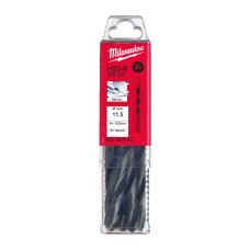 Свердло по металу HSS-R MILWAUKEE DIN338, діаметр 11,5х142х94мм, (5шт), пластикова коробка