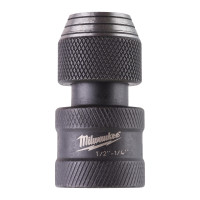 Перехідник ударний ShW MILWAUKEE, з квадрата 1/2'' на 1/4'' Hex