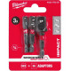 Набір перехідників ShW MILWAUKEE, з 1/4'' Hex на квадрат (1/4