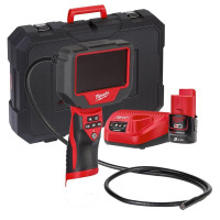 Камера цифрова акумуляторна MILWAUKEE, M12 360IC12-201C, 1м (зарядний пристрій С12 С, 1 акумулятор 2Ач, кейс)