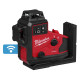 Нівелир лазерний акумуляторний 3D MILWAUKEE M12 A3PLO-0  (360˚, зелений промінь)