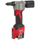Заклепочник акумуляторний MILWAUKEE, M12 BPRT-0, діаметр заклепок 2,4-4,8мм (каркас, 4 накінечника, ключ, картонне пакування)