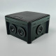 Коробка розподільча СКІМ K85B 88х88х52 чорна IP65