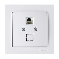 Розетка Nilson Thor біла комп'ютерна  CAT5e RJ45