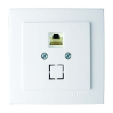 Розетка Nilson Touran біла комп'ютерна  CAT5e RJ45