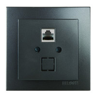 Розетка Nilson Touran антрацит комп'ютерна  CAT5e RJ45