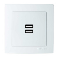 Розетка Nilson Touran біла 2-на USB