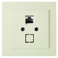 Розетка Nilson Touran кремова комп'ютерна CAT6e RJ45