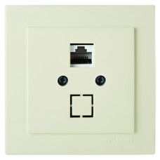 Розетка Nilson Touran кремова комп'ютерна CAT6e RJ45