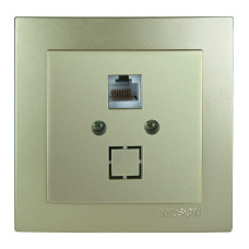 Розетка Nilson Touran золото комп'ютерна  CAT5e RJ45