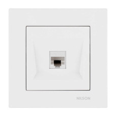 Розетка Nilson Moda біла комп'ютерна CAT6e RJ45