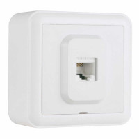 Розетка Nilson Unique біла комп'ютерна CAT5e RJ45