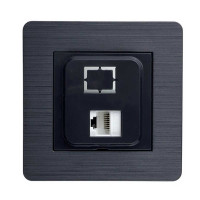 Розетка Nilson Selene антрацит комп'ютерна CAT5e RJ45