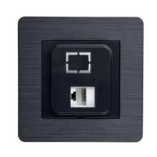 Розетка Nilson Selene антрацит комп'ютерна CAT5e RJ45