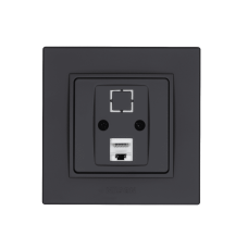 Розетка Nilson Alegra X антрацит матовий комютерна CAT5e RJ45