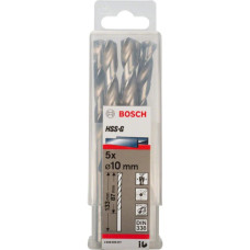 Свердло по металу Bosch HSS-G, DIN 338, 10х87х133 мм, 5 шт