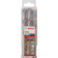 Свердло по металу Bosch HSS-G, DIN 338, 11х94х142 мм, 5 шт