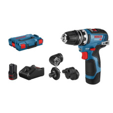 Акумуляторний дриль-шуруповерт Bosch GSR 12V-35 FC Professional, 4 адаптери, 2 акб 12V 3 Ah в L-Boxx 102