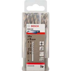 Свердло по металу Bosch HSS-Co, DIN 338, 6х57х93 мм, 10 шт