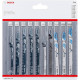 Пилка для лобзика Bosch Wood and Metal 10 шт