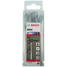 Свердло по металу Bosch HSS-G, DIN 338, 135°, 8.5х75х117 мм, 5 шт