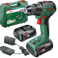 Акумуляторний дриль-шуруповерт Bosch UniversalDrill 18V-60 з 2 акб 2 Ah і з/п AL 18V-20, у кейсі
