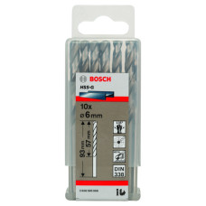 Свердло по металу Bosch HSS-G, DIN 338, 135°, 6х57х93 мм, 10 шт