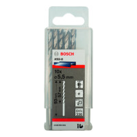 Свердло по металу Bosch HSS-G, DIN 338, 135°, 5.5х57х93 мм, 10 шт